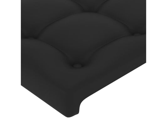 Black Faux Leather Home Furniture, 83 x 16 x 118 cm