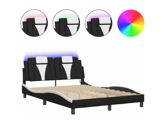 Black Faux Leather Bed Frame, 120 x 200 cm