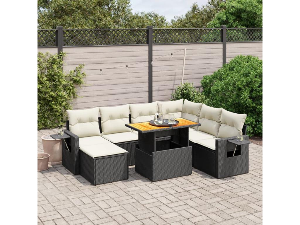 Black Woven Resin Wicker Outdoor Furniture Set - dlz1766456484671