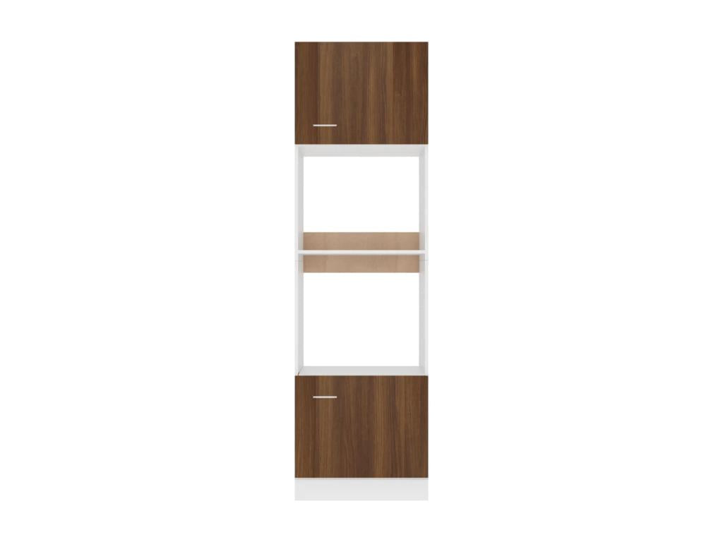 Brown Oak Wood Wardrobe, 60 x 57 x 207 cm