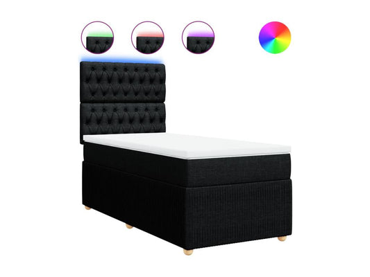 Black Fabric Mattress, 100 x 200 cm