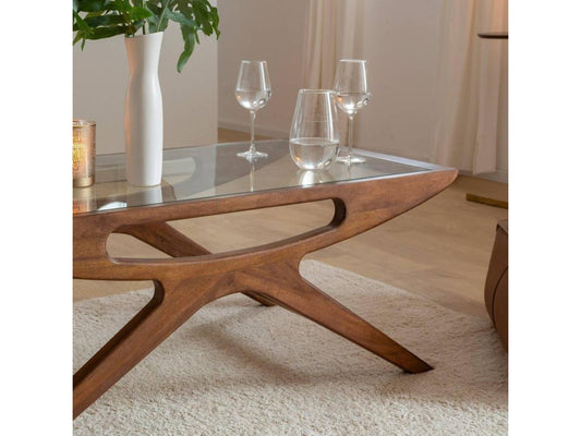 Brown Glass Coffee Table