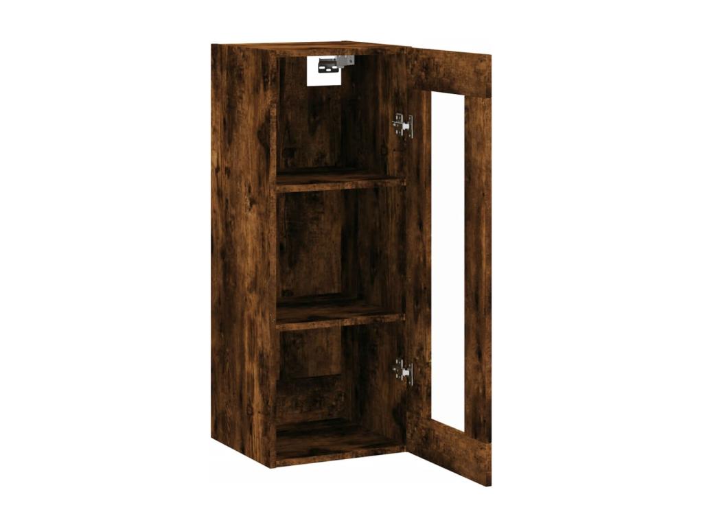 Brown Oak Wood Wardrobe, 34.5 x 34 x 90 cm