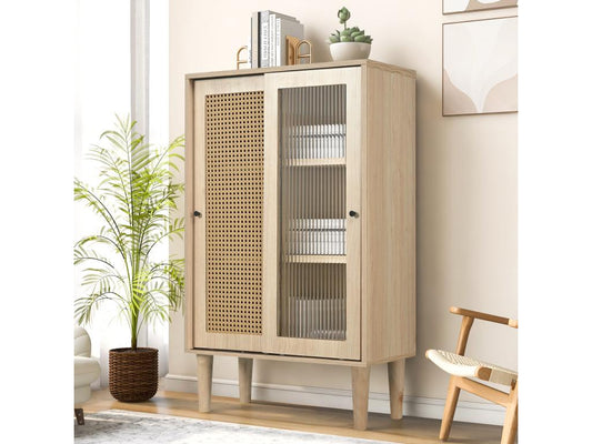 Yellow Glass Sideboard