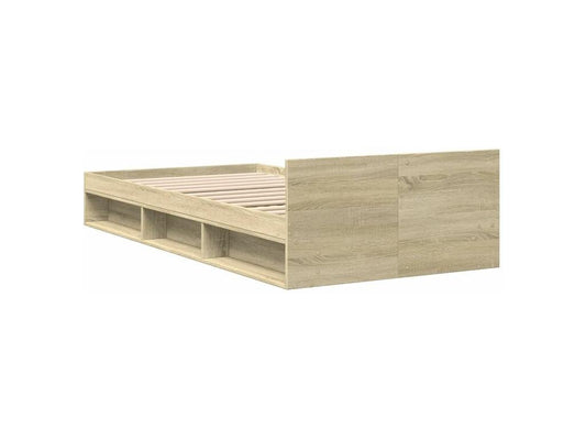 Natural Engineered Wood Bed Frame, 90 x 200 cm