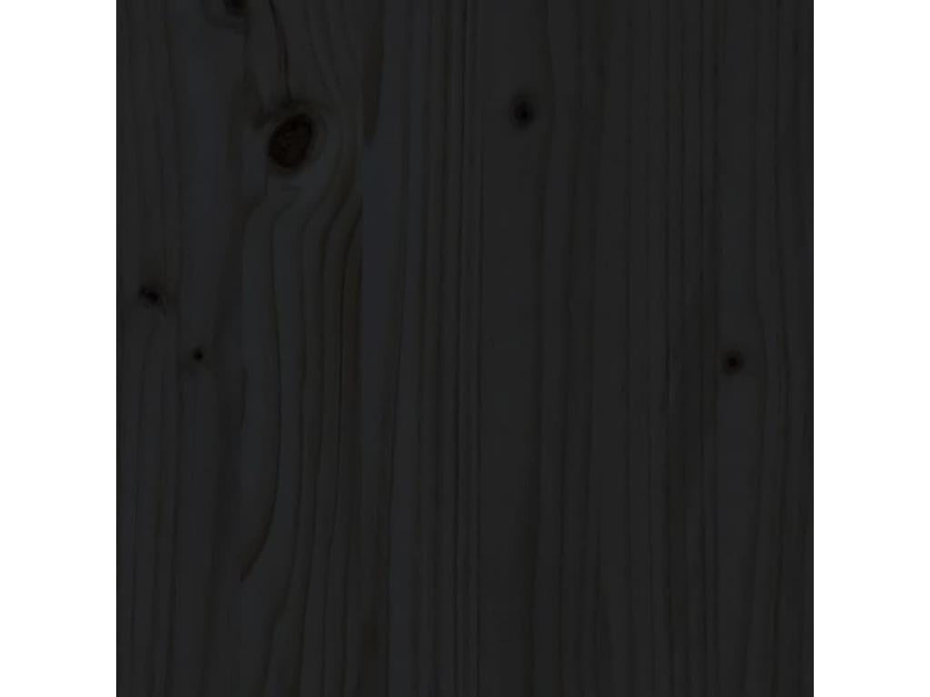 Black Solid Wood Home Furniture, 205.5 x 4 x 100 cm