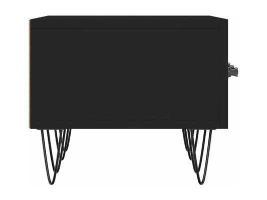 Black Engineered Wood TV Stand, 150 x 36 x 30 cm