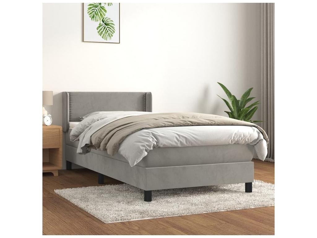 White Velvet Mattress, 90 x 200 cm