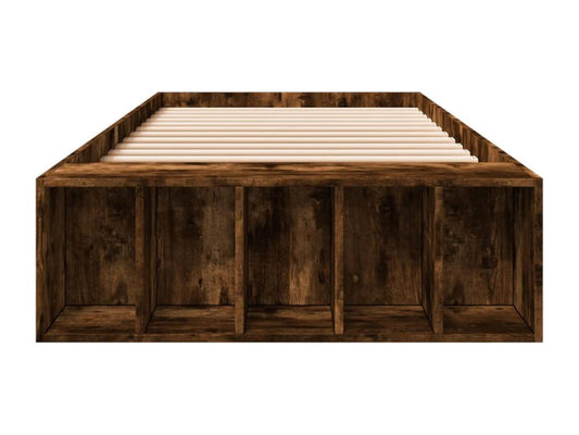 Brown Oak Wood Bed Frame, 75 x 190 cm