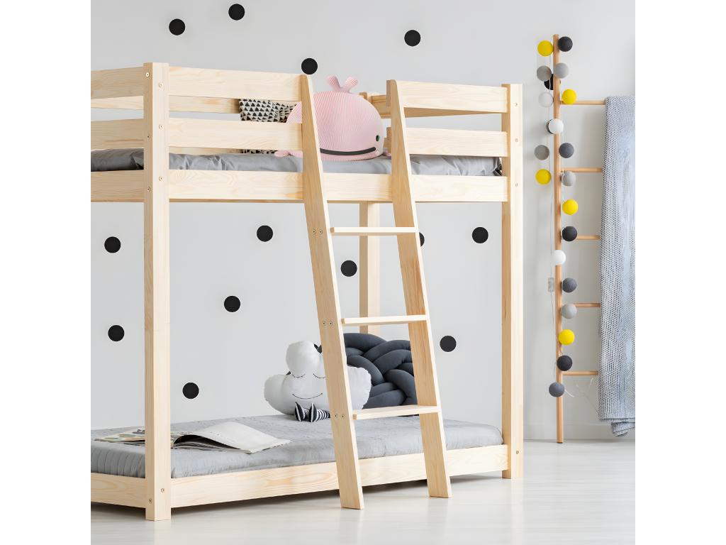 Natural Bunk Bed Frame, 90 x 190 cm