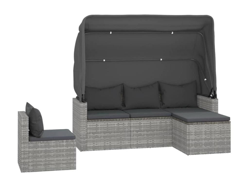 Gray Woven Resin Wicker Outdoor Furniture Set