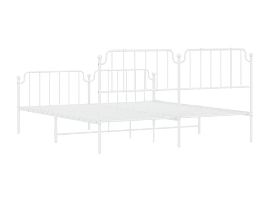 White Metal Bed Frame, 160 x 200 cm - dlz1766456648491
