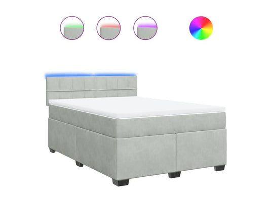 Gray Velvet Mattress, 140 x 200 cm