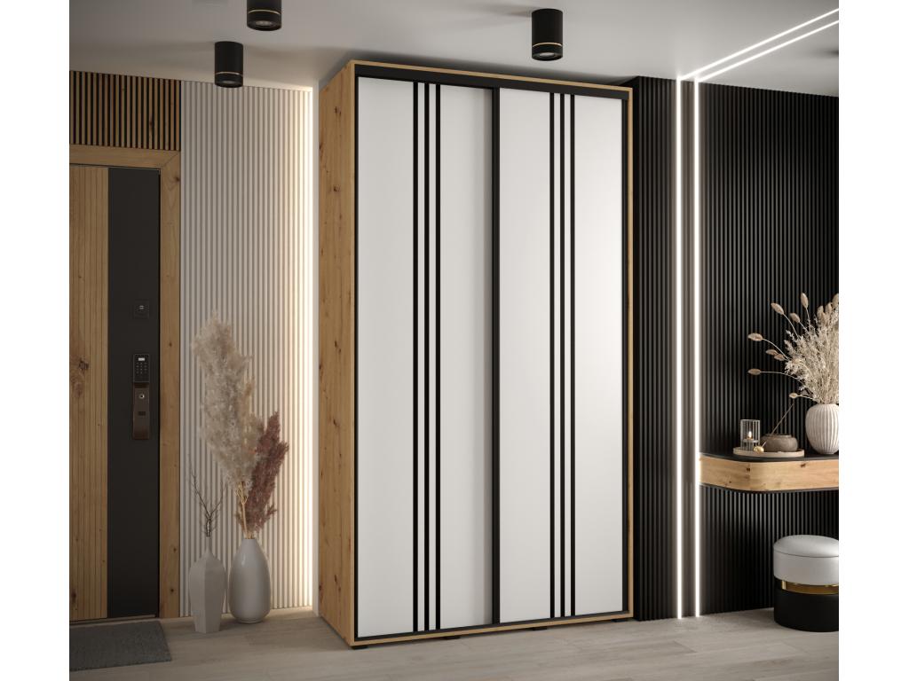 Black Wardrobe, 130 x 45 x 235.2 cm