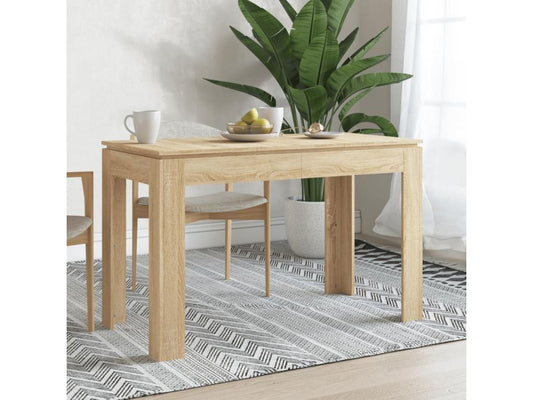 Brown Oak Wood Table, 120 x 60 x 76 cm