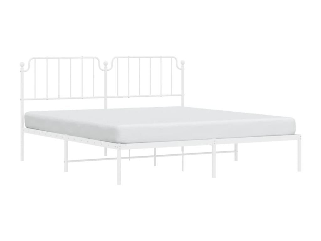 White Metal Bed Frame, 160 x 200 cm