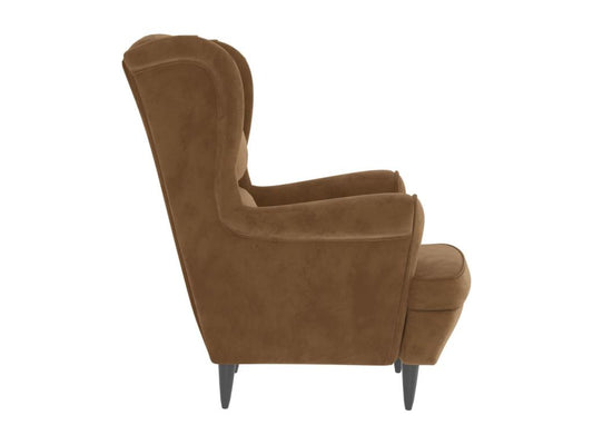 Brown Velvet Accent Chair
