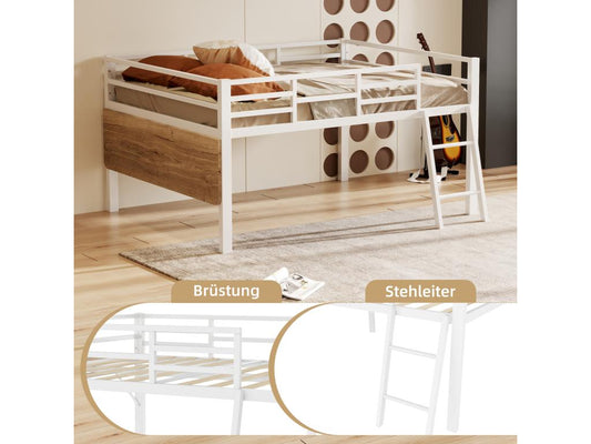 White Metal Mattress, 140 x 200 cm