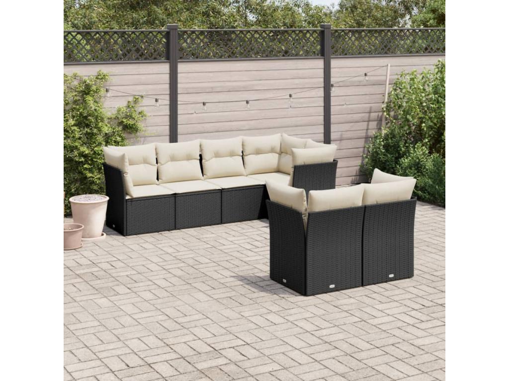 Black Woven Resin Wicker Outdoor Furniture Set - dlz1766456640654