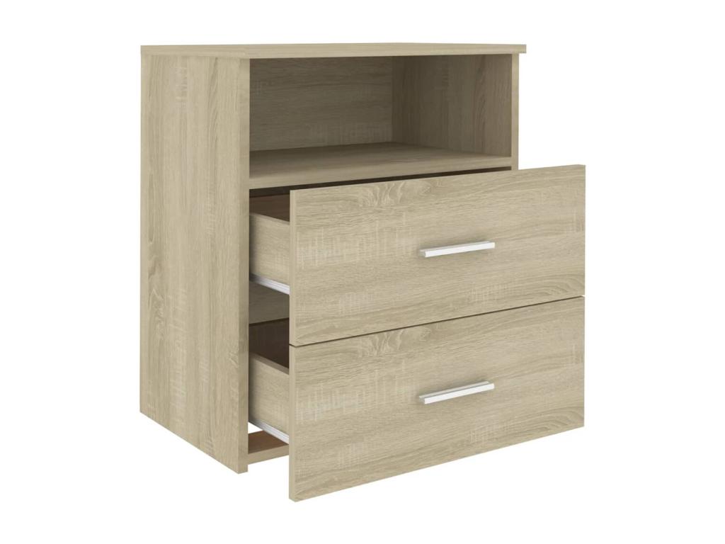 Natural Oak Wood Table, 50 x 32 x 60 cm