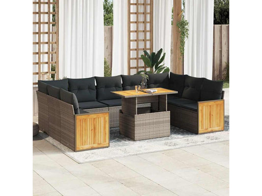 Gray Woven Resin Wicker Outdoor Furniture Set - dlz1766457090715