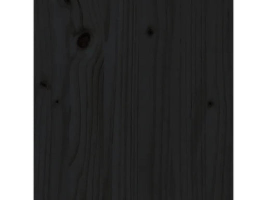 Black Solid Wood Bed Frame, 150 x 200 cm