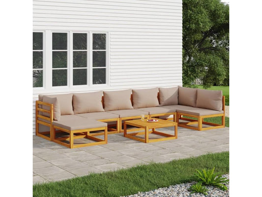 Brown Solid Wood Outdoor Furniture Set