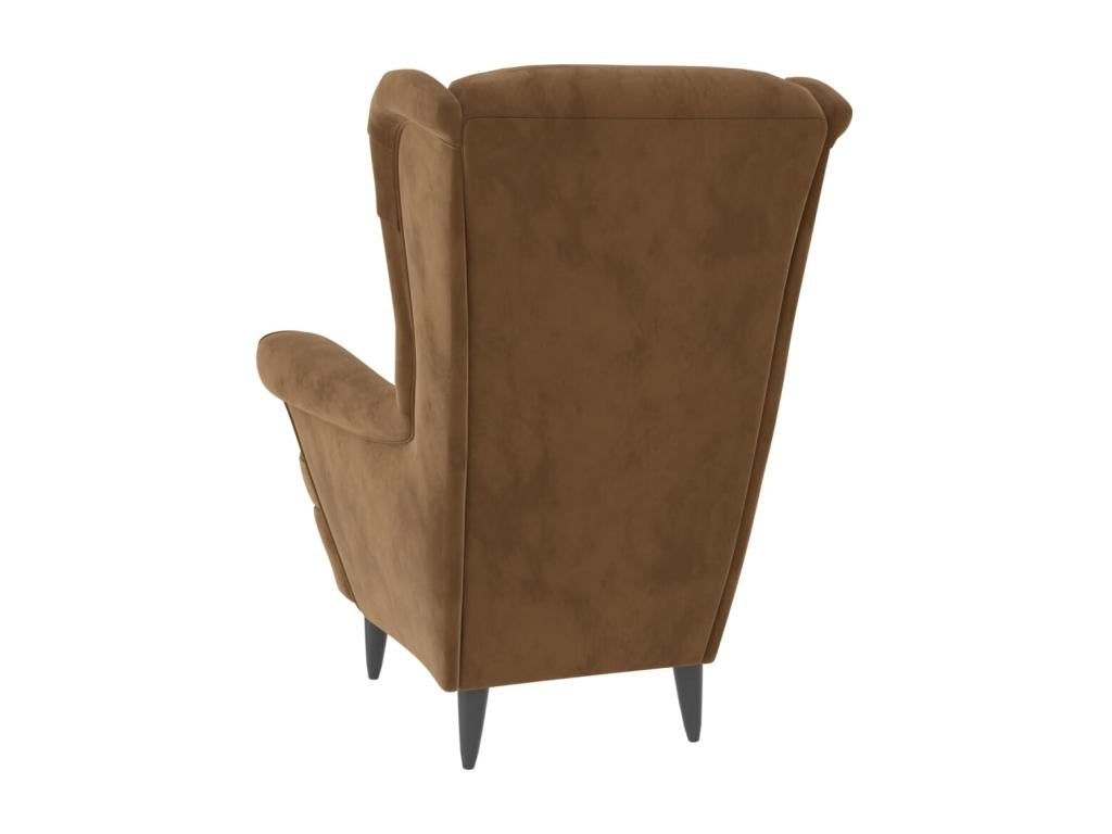 Brown Velvet Accent Chair