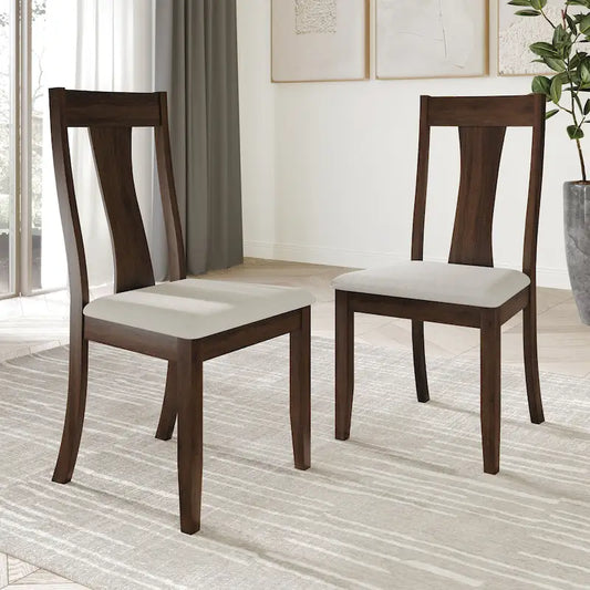 CraftPorch Vintage Style Wooden Dining Chairs (Set of 2) - N/A