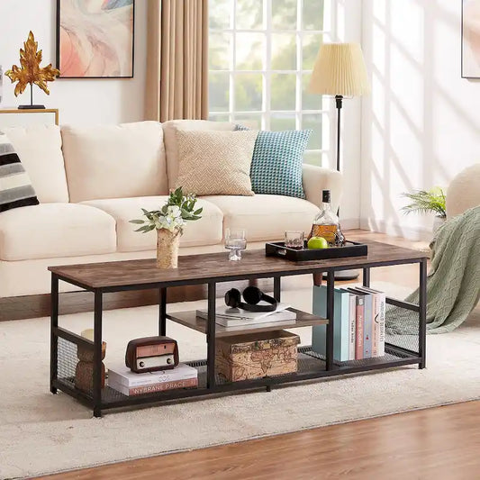 Taomika Modern Nightstands, Coffe Table, Coffe Table Sets, 5 Options, Brown