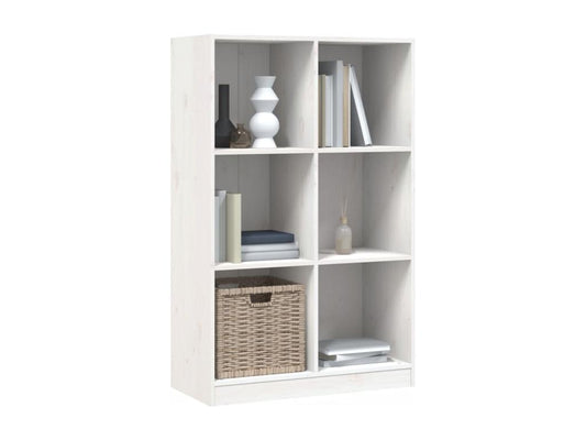 White Solid Wood Bookcase, 70 x 33 x 110 cm