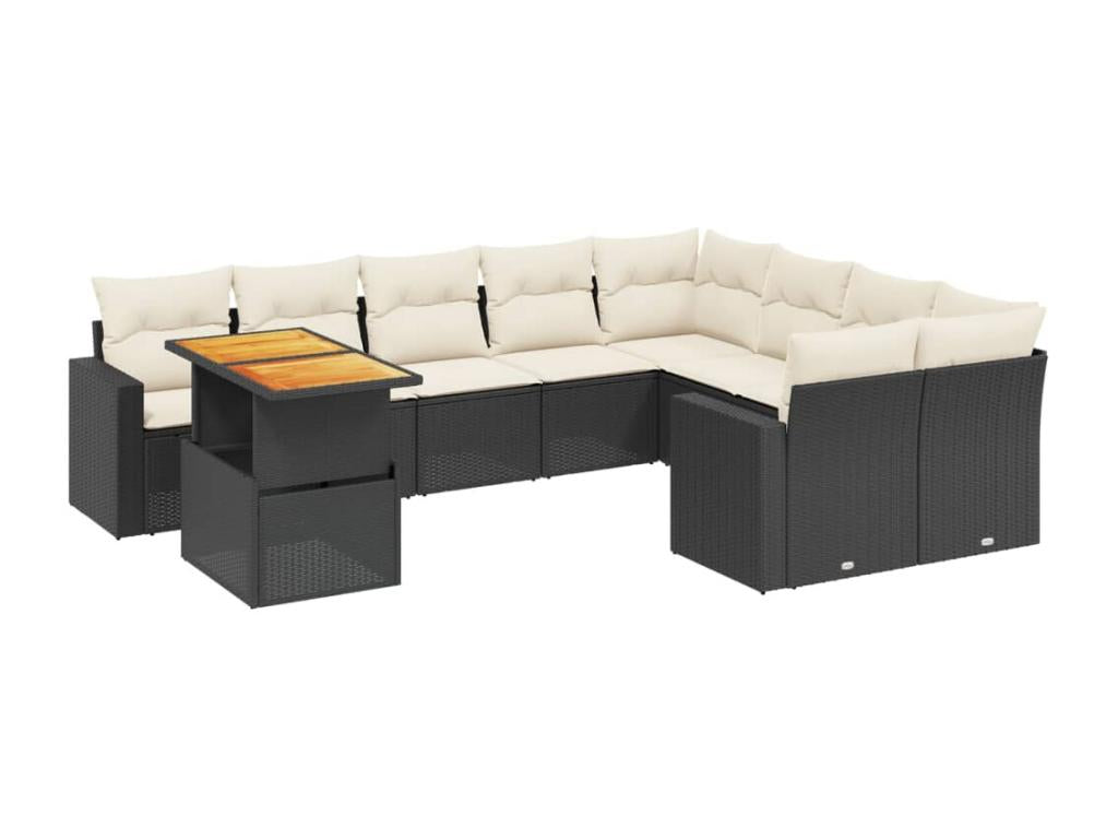 Black Woven Resin Wicker Outdoor Furniture Set - dlz1766457118013