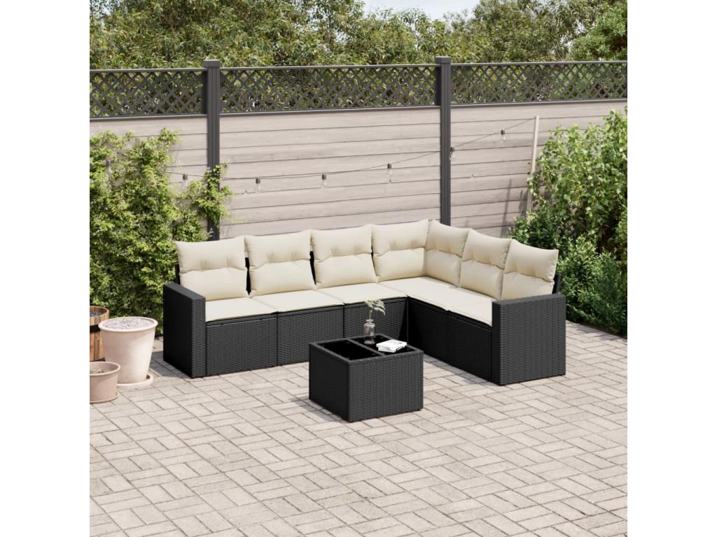 Black Woven Resin Wicker Outdoor Furniture Set - dlz1766456458302