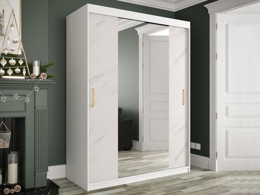 White Marble Wardrobe, 200 x 150 x 62 cm