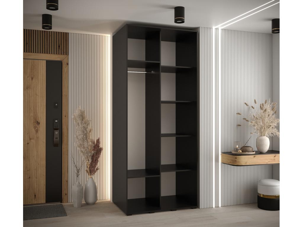 Black Wardrobe, 100 x 60 x 205.2 cm