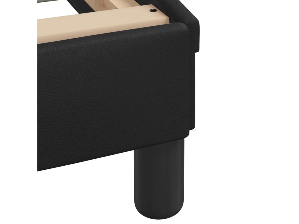 Black Faux Leather Bed Frame, 140 x 200 cm