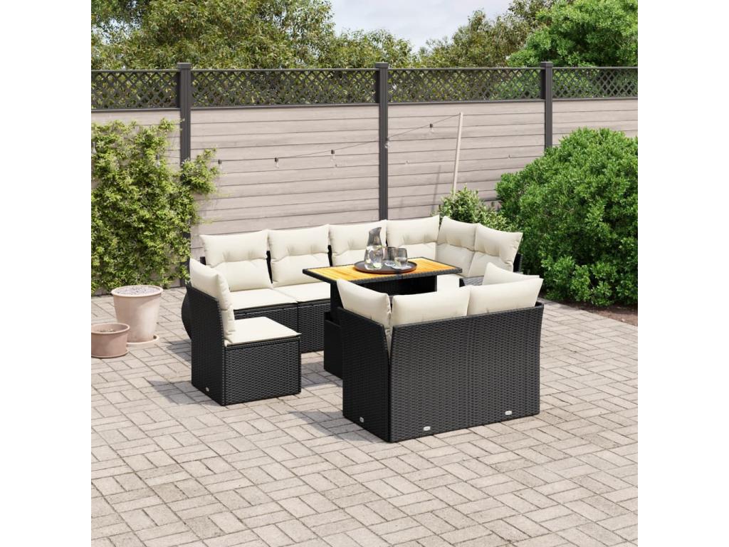 Black Woven Resin Wicker Outdoor Furniture Set - dlz1766457045311