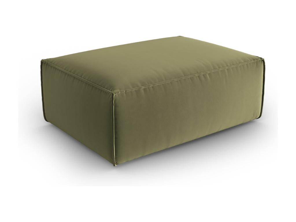 Green Velvet Ottoman, 100 x 69 x 40 cm