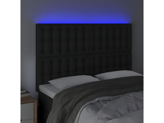 Black Faux Leather Home Furniture, 144 x 5 x 118 cm