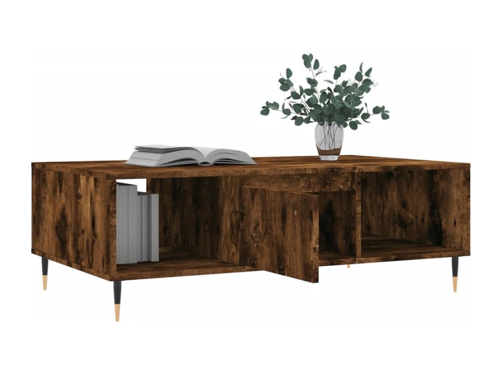 Natural Engineered Wood Coffee Table, 104 x 60 x 35 cm