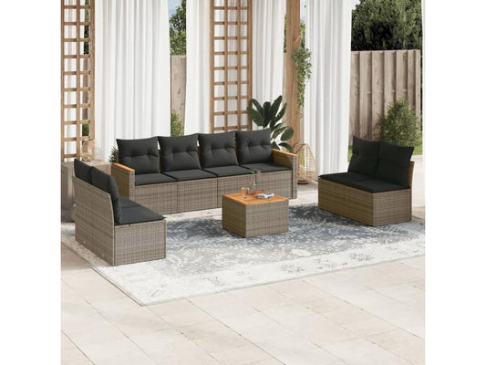 Gray Woven Resin Wicker Outdoor Furniture Set - dlz1766456719012