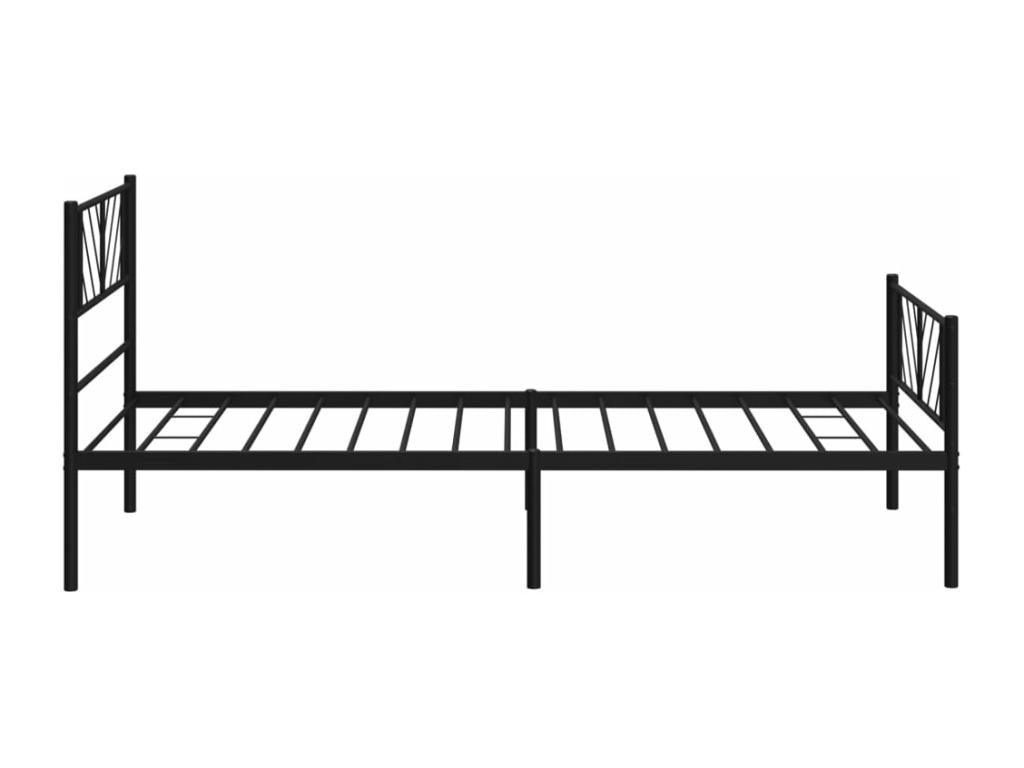 Black Metal Bed Frame, 80 x 200 cm