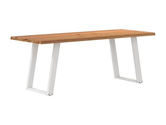 Brown Oak Wood Dining Table, 200 x 80 x 74 cm