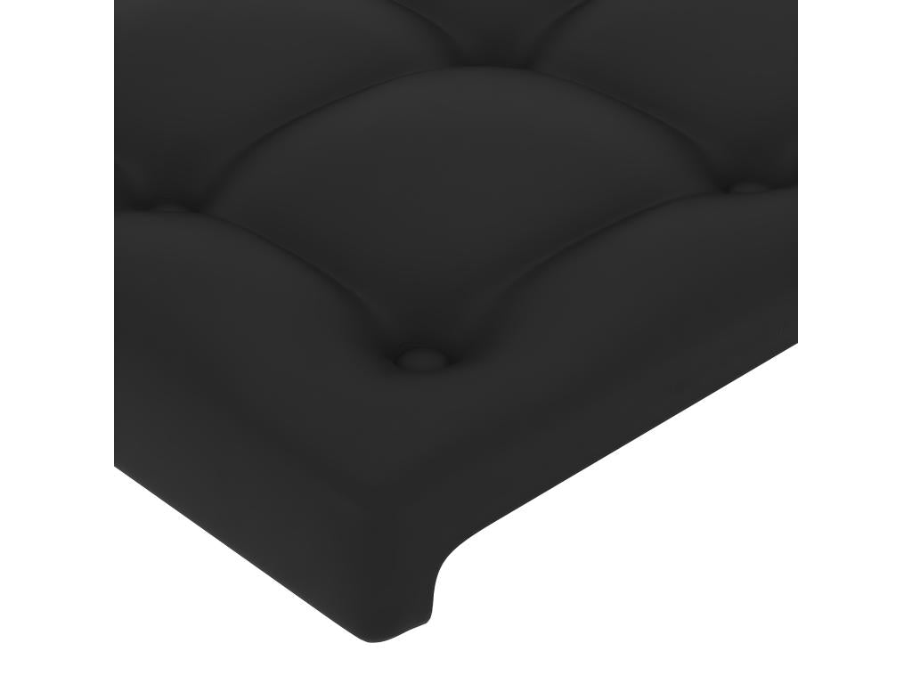 Black Faux Leather Home Furniture, 83 x 16 x 118 cm