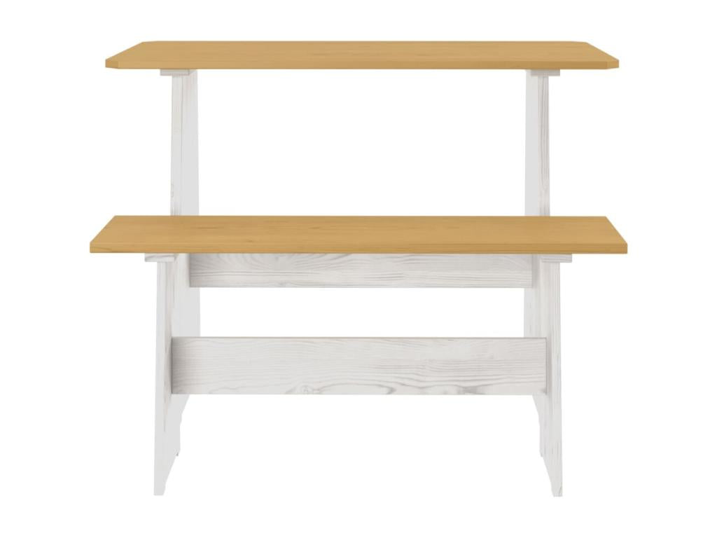 Brown Pine Wood Dining Table