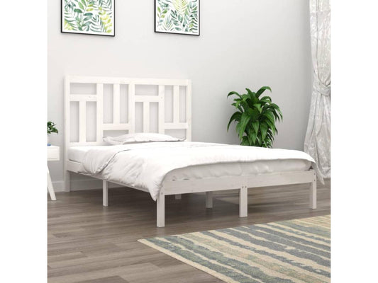 White Pine Wood Bed Frame, 140 x 200 cm