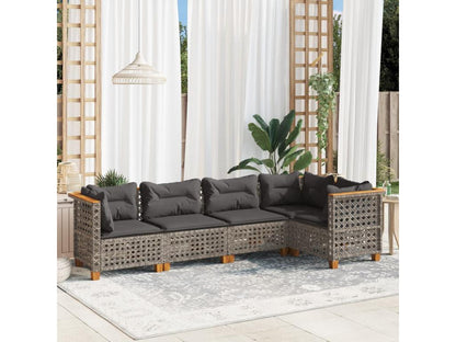 Gray Woven Resin Wicker Outdoor Furniture Set - dlz1766456909247