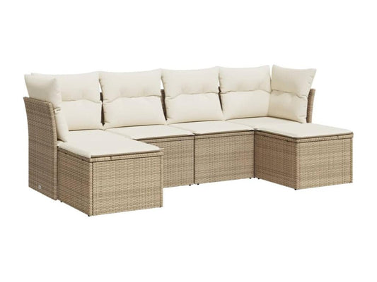 Beige Woven Resin Wicker Outdoor Furniture Set - dlz1766456538953