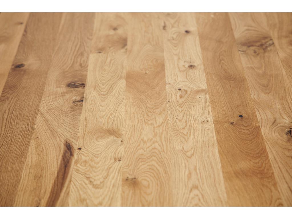 Natural Oak Wood Table, 80 x 120 cm