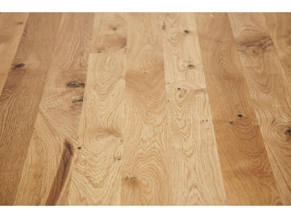 Natural Oak Wood Table, 80 x 120 cm